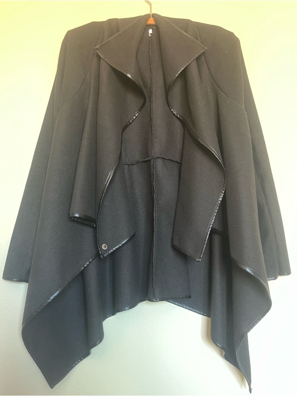 NWOT Fleece Moto Wrap Jacket Black, Size M